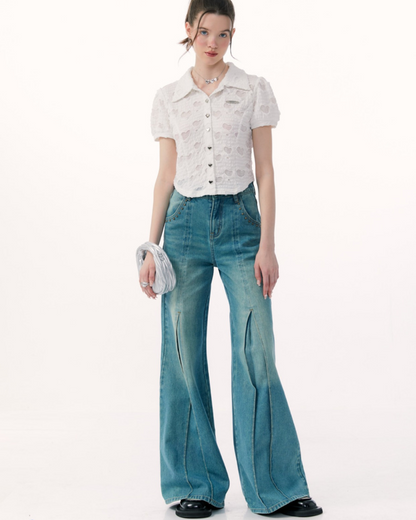 Wide Leg Slim Jeans