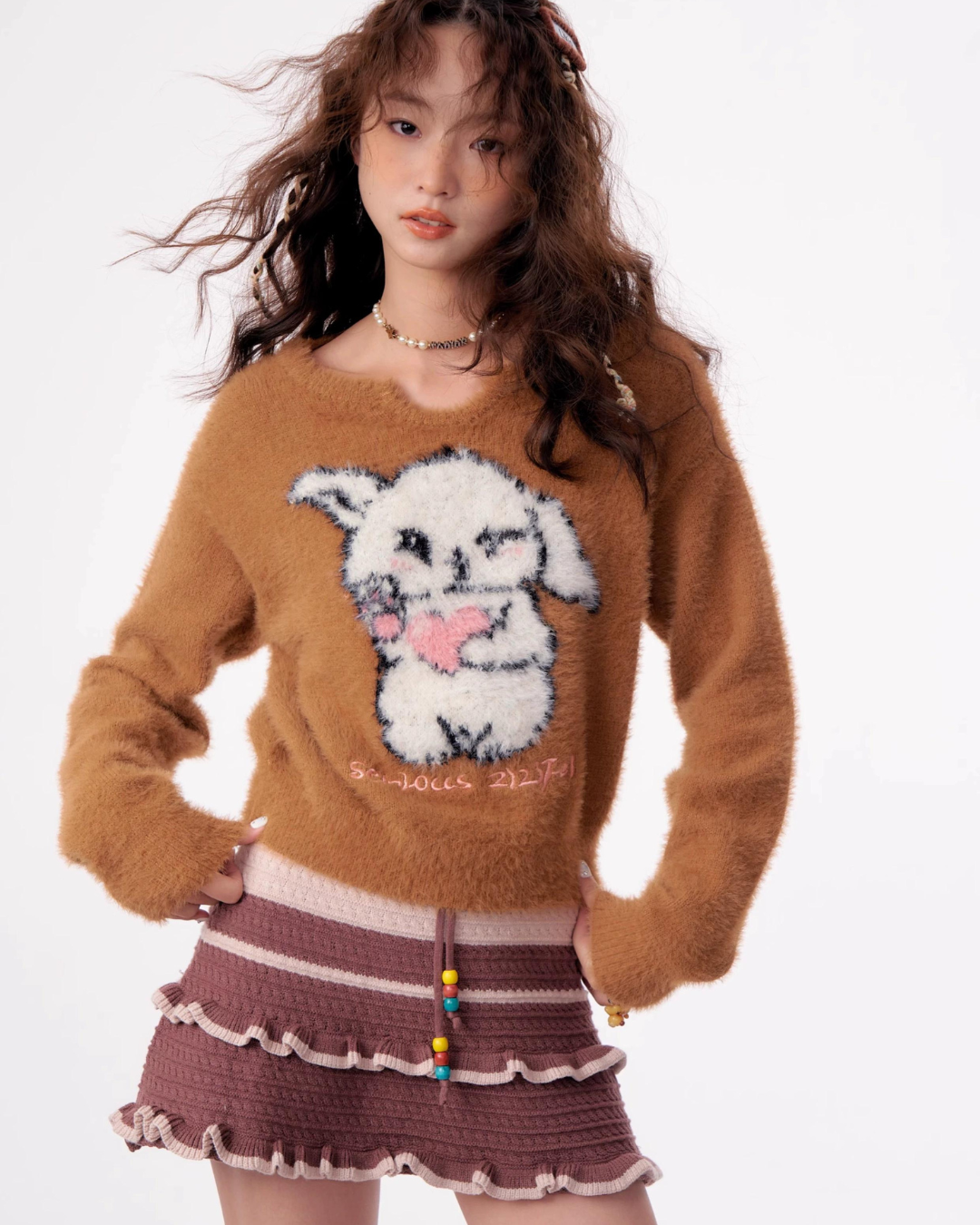 Rabbit Fluffy Pullover Knit