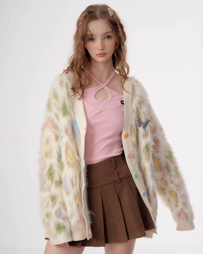 Animal Fluffy Cardigan