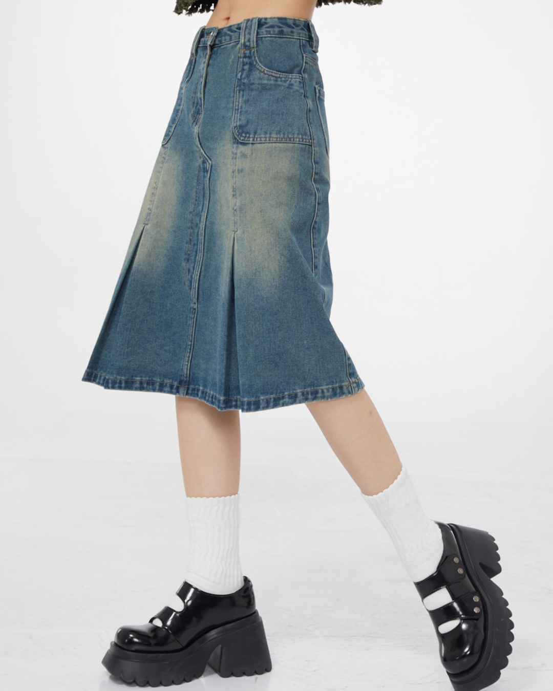 Retro Denim Skirt