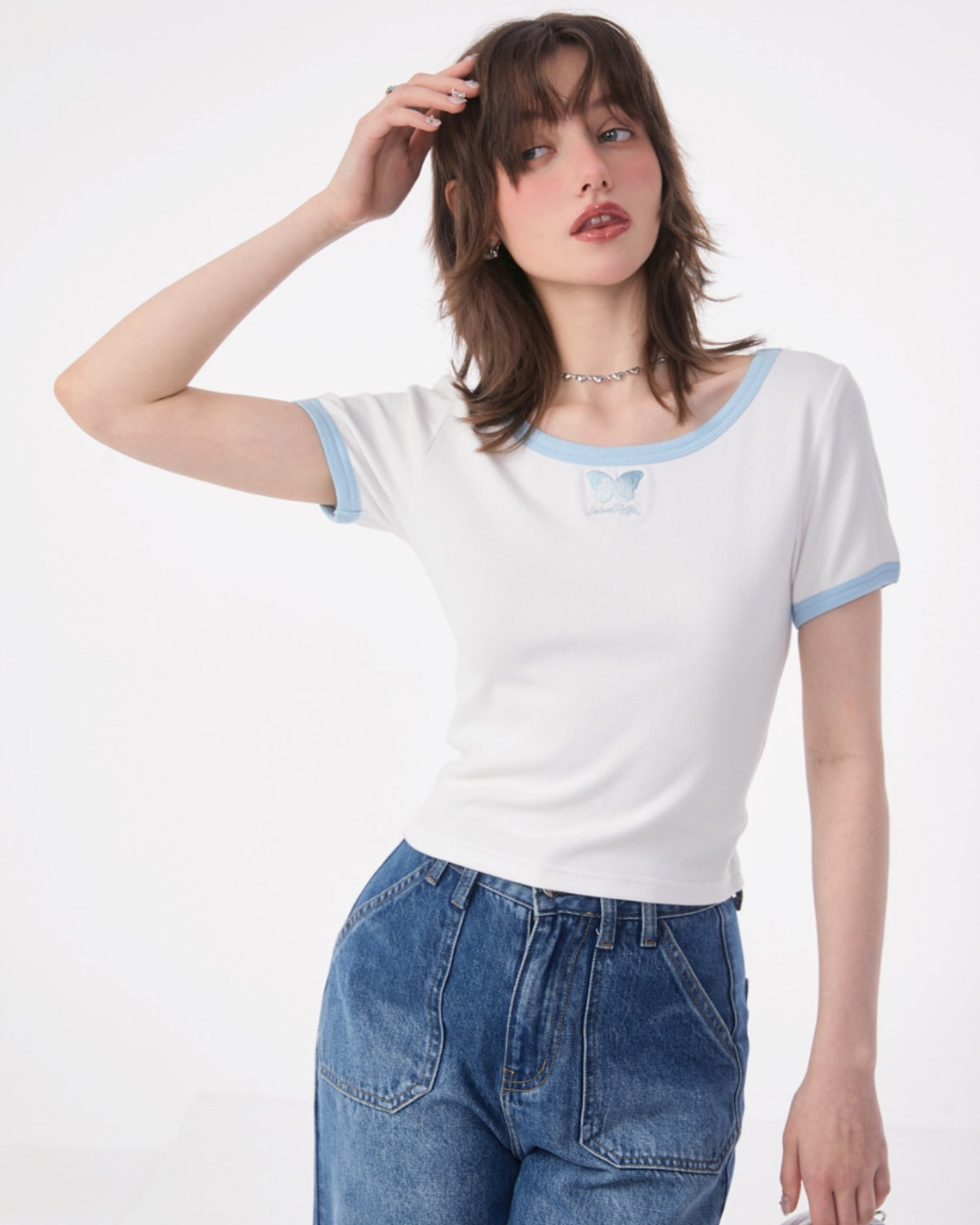 Retro Slim Round Neck T-Shirt