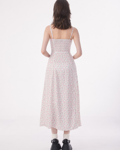 Retro Chiffon Floral Dress