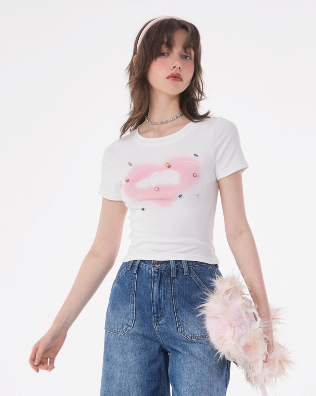 Rabbit Print Short Sleeve T-Shirt