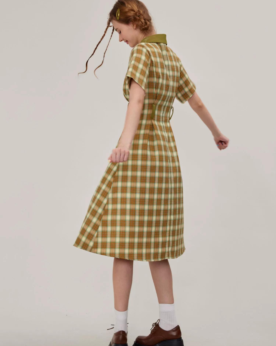 Polo Color Plaid Dress