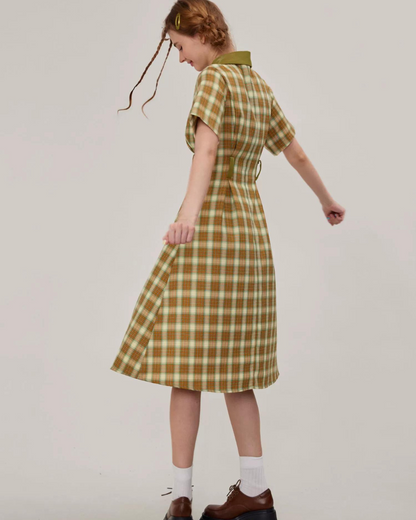 Polo Color Plaid Dress