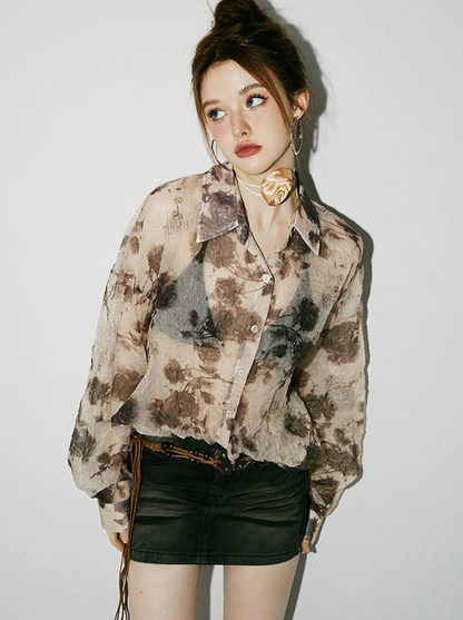 Floral Sheer Shirt