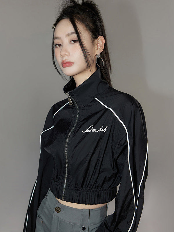 Dolman Sleeve Sporty Short Blouson