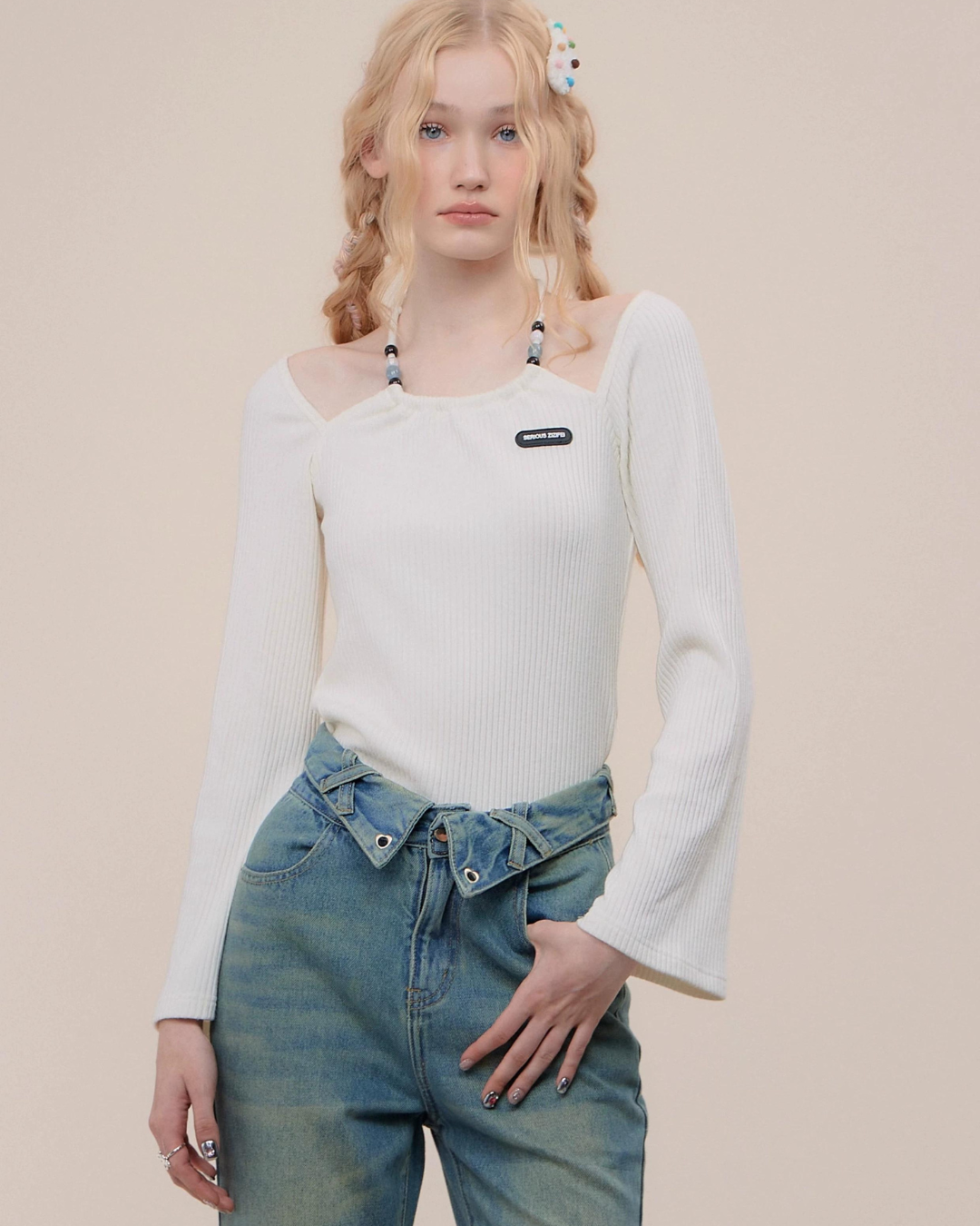 Retro Holter Neck Slim Sweater