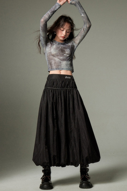 A-line Ballon Long Skirt