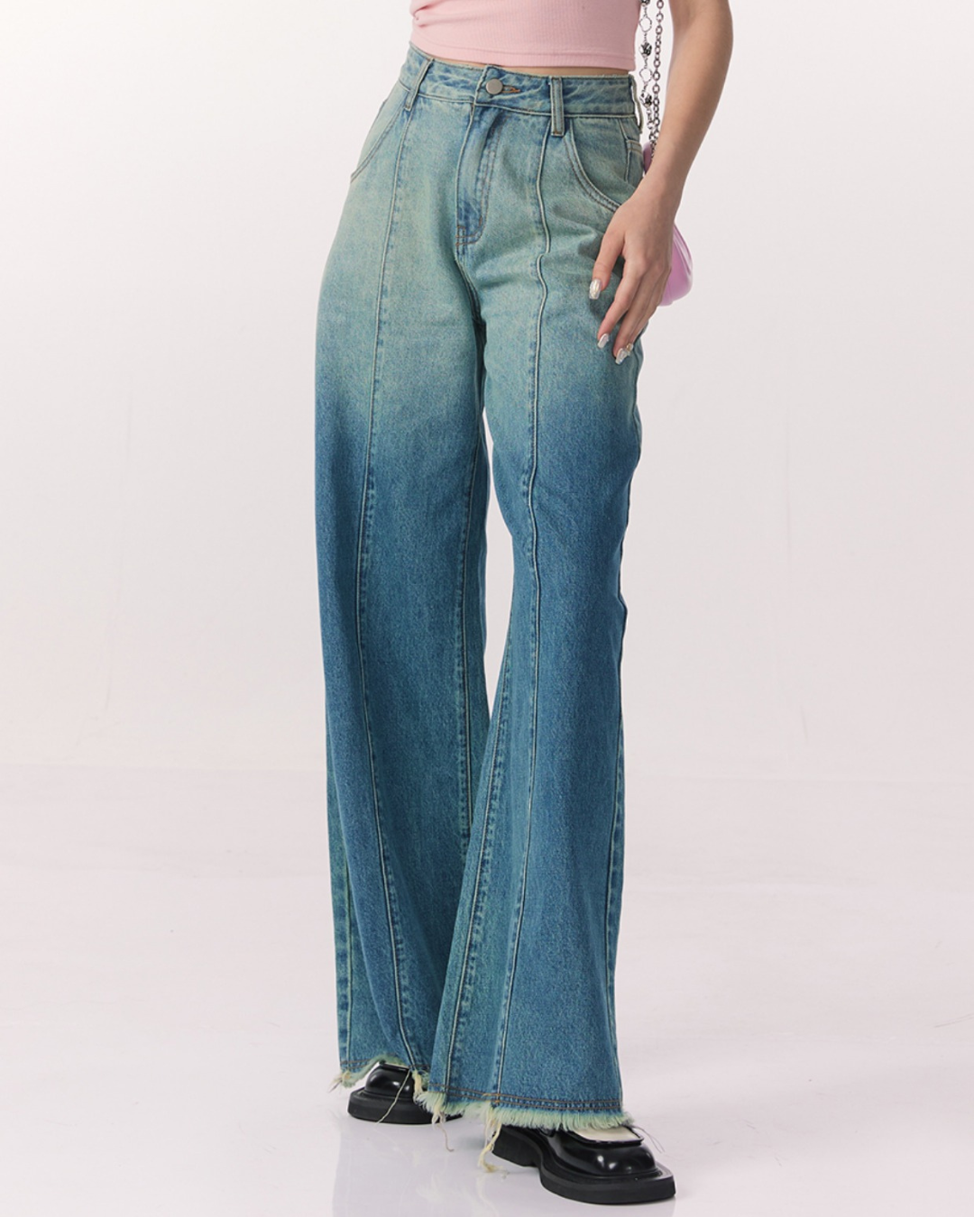 Gradient Denim Pants