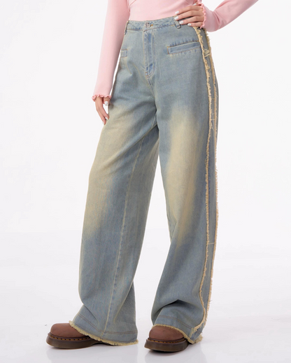 Retro Low Edge Straight Pants