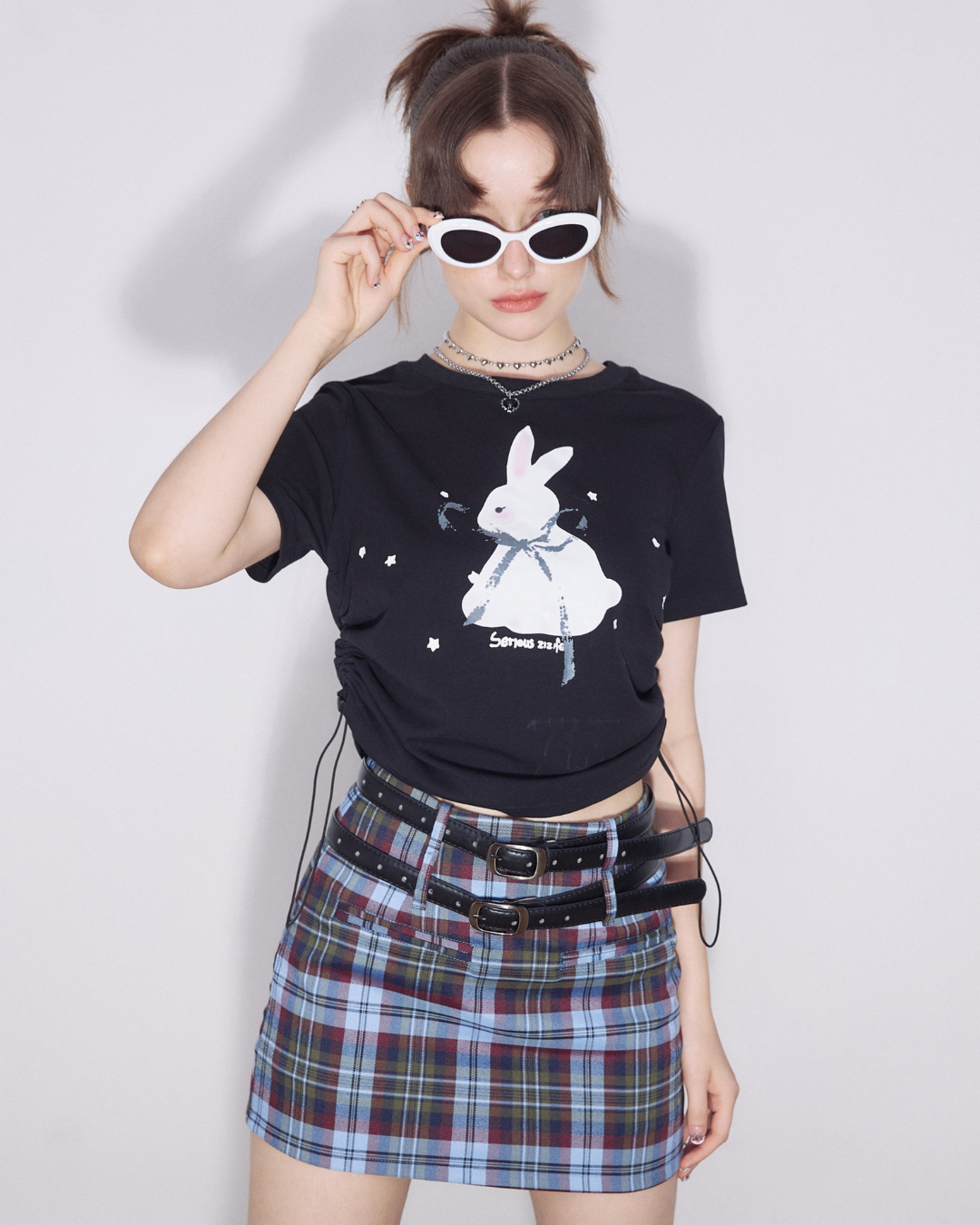 Rabbit Print Pattern Short Tops