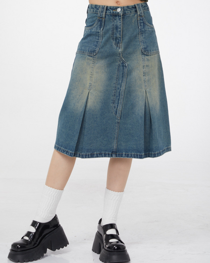 Retro Denim Skirt