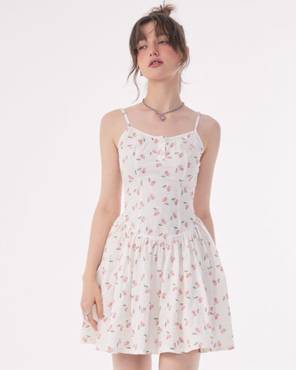 Cherry Flare Camisole Dress