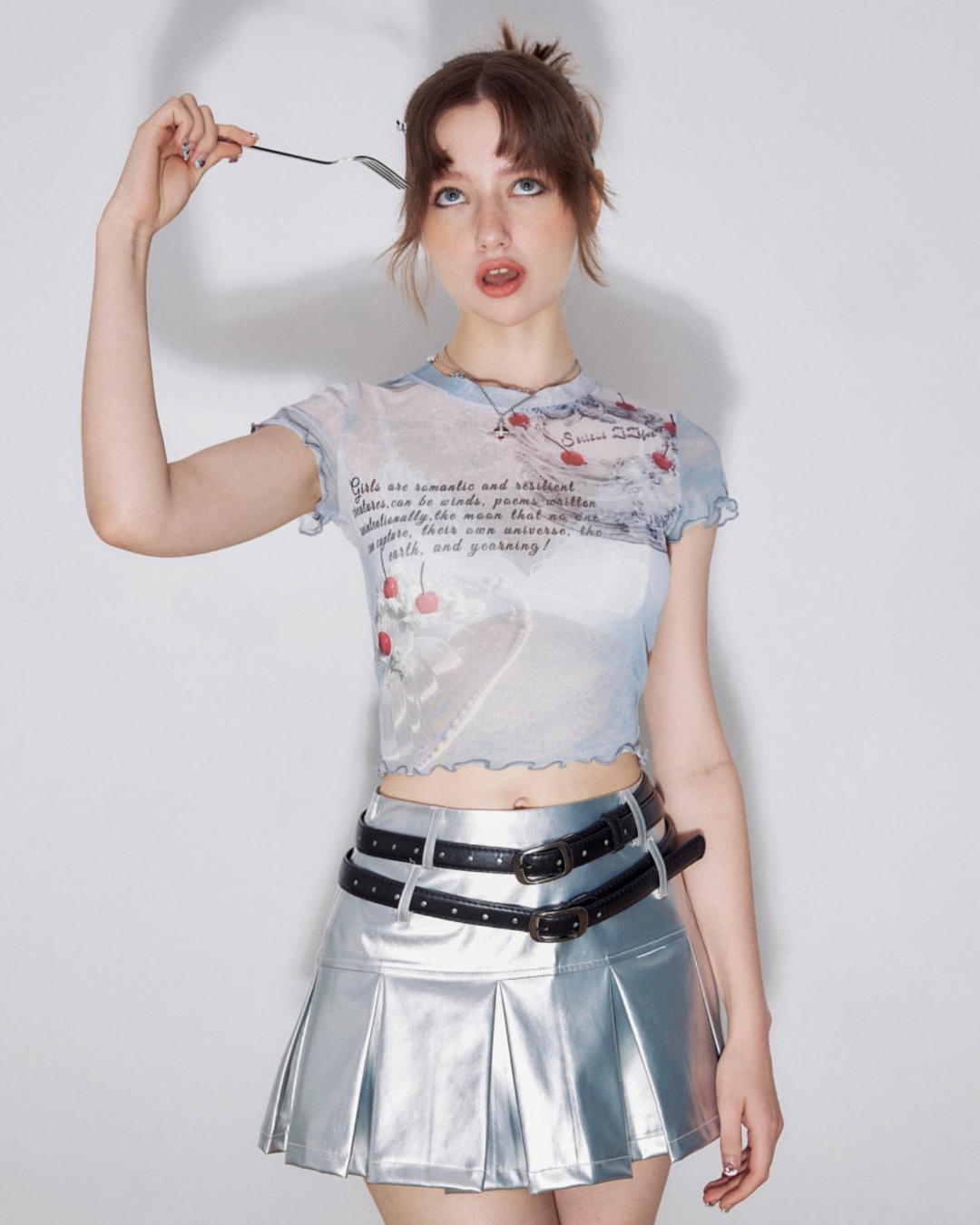 Sweets See-Through Cropped Tops