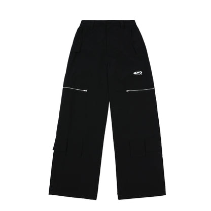 Pocket work design loose pants