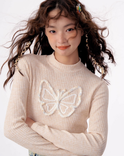 Butterfly Half Turtleneck Slim Knit