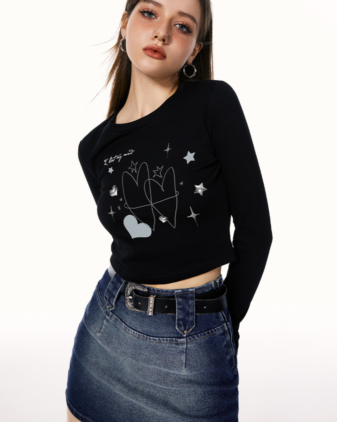 Heart Design Long Sleeve T-Shirt