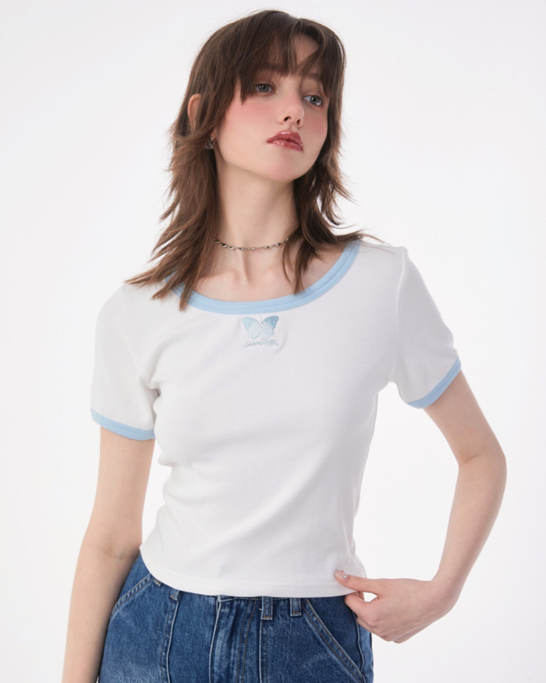 Retro Slim Round Neck T-Shirt