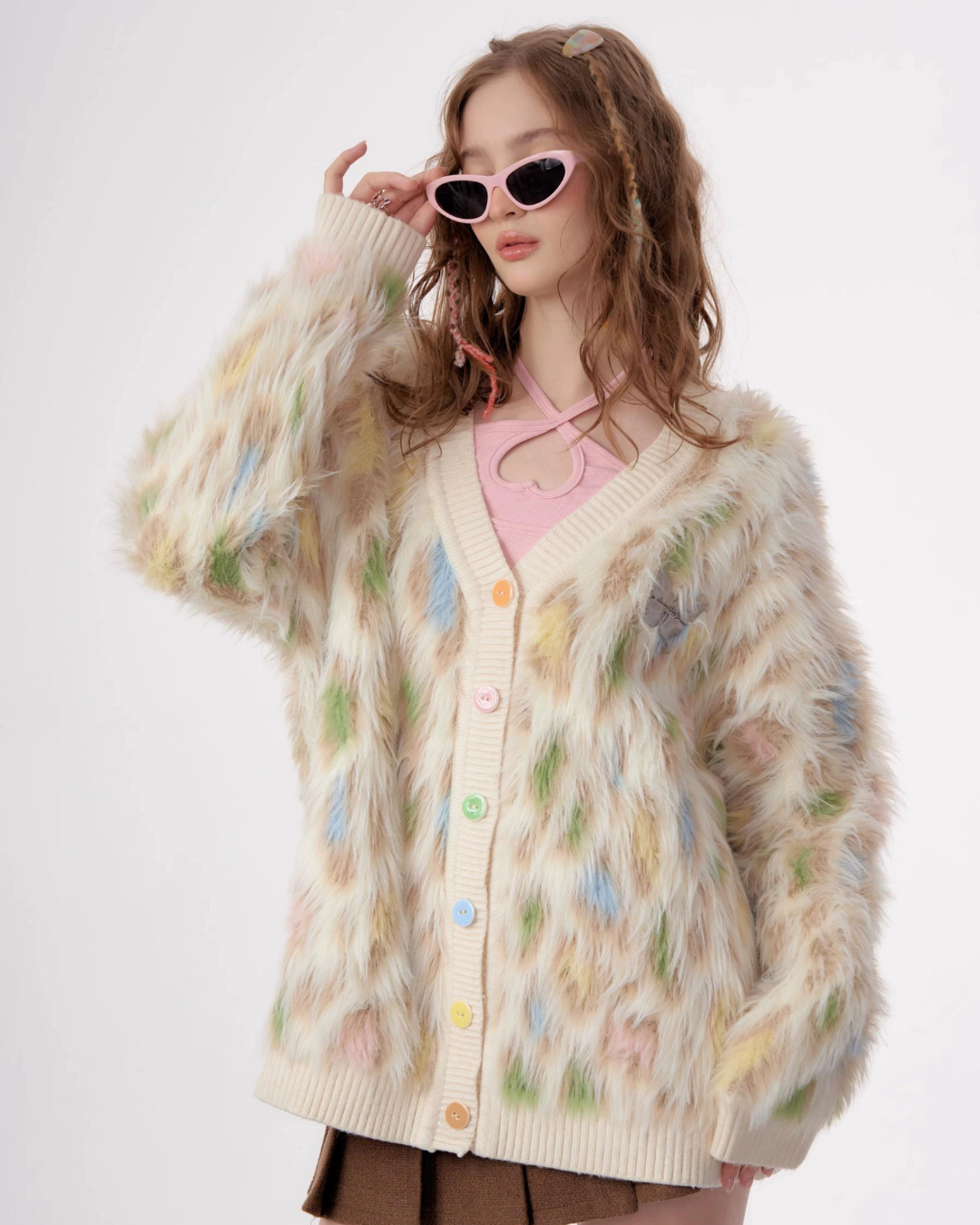 Animal Fluffy Cardigan