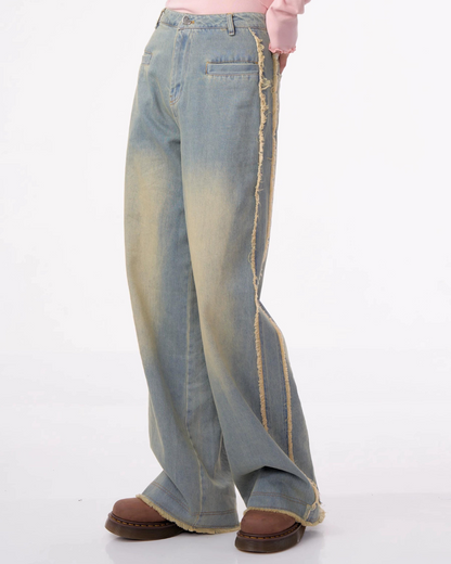 Retro Low Edge Straight Pants