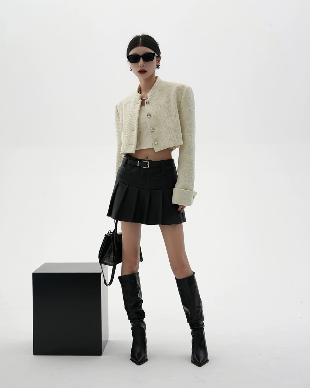 Mode Leather Mini Skirt