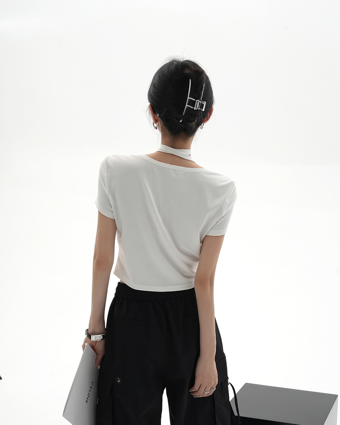 Square Neck Cropped T-Shirt