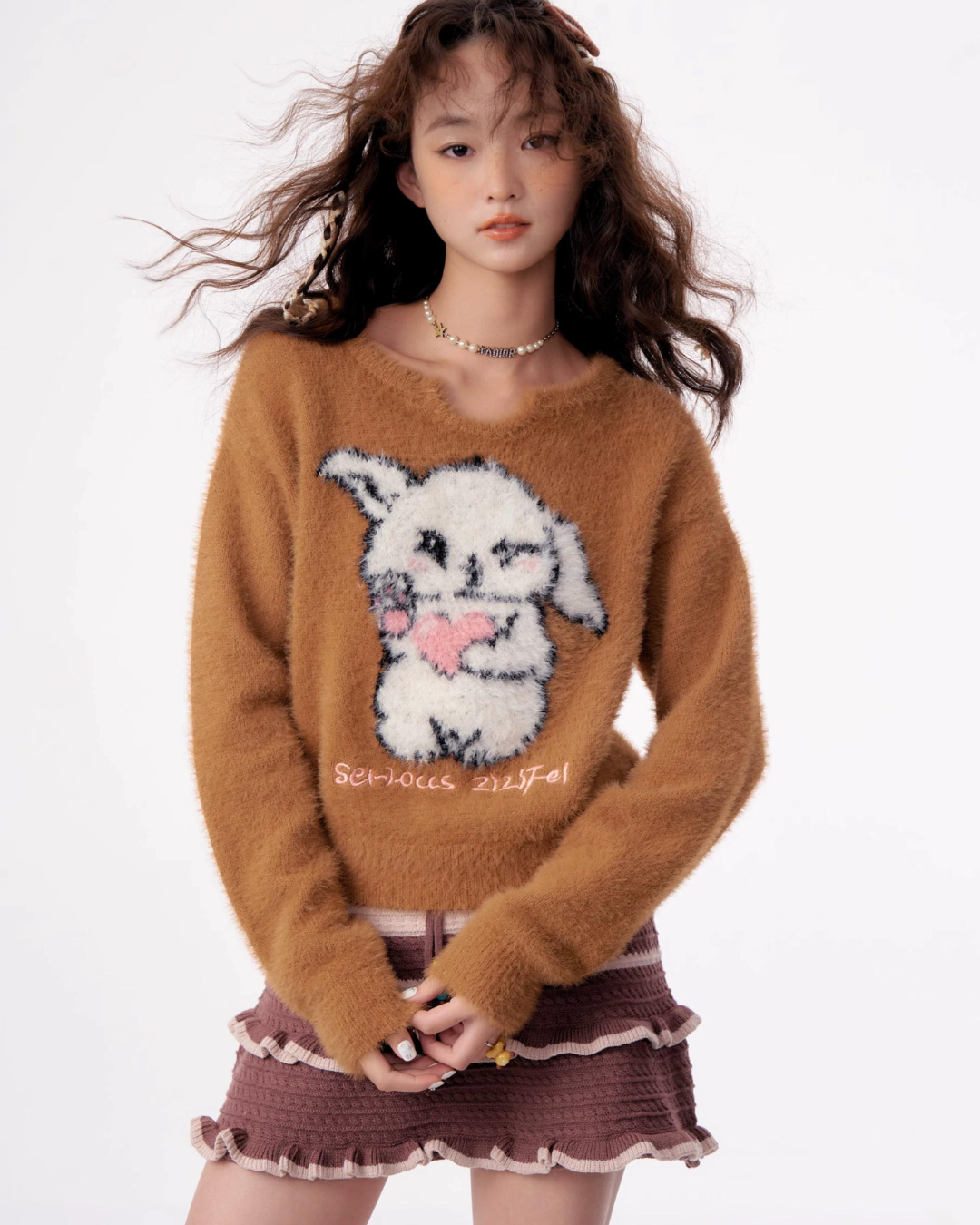 Rabbit Fluffy Pullover Knit