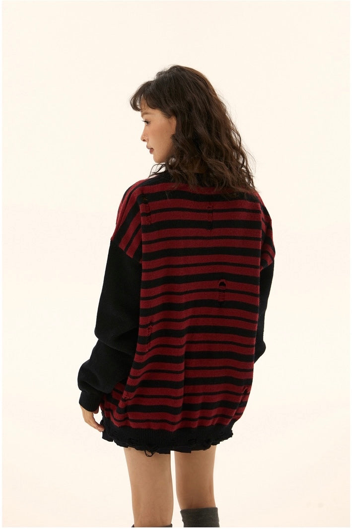 Bicolor Stripe Knit