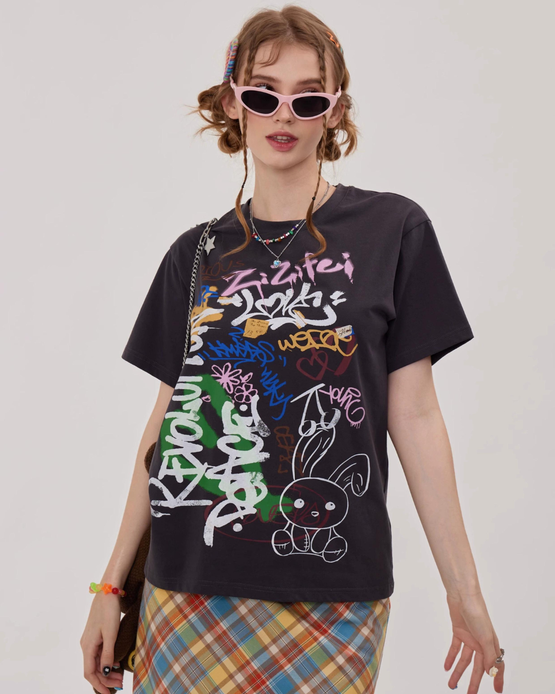 Doodle Style Design Short Sleeve Tee