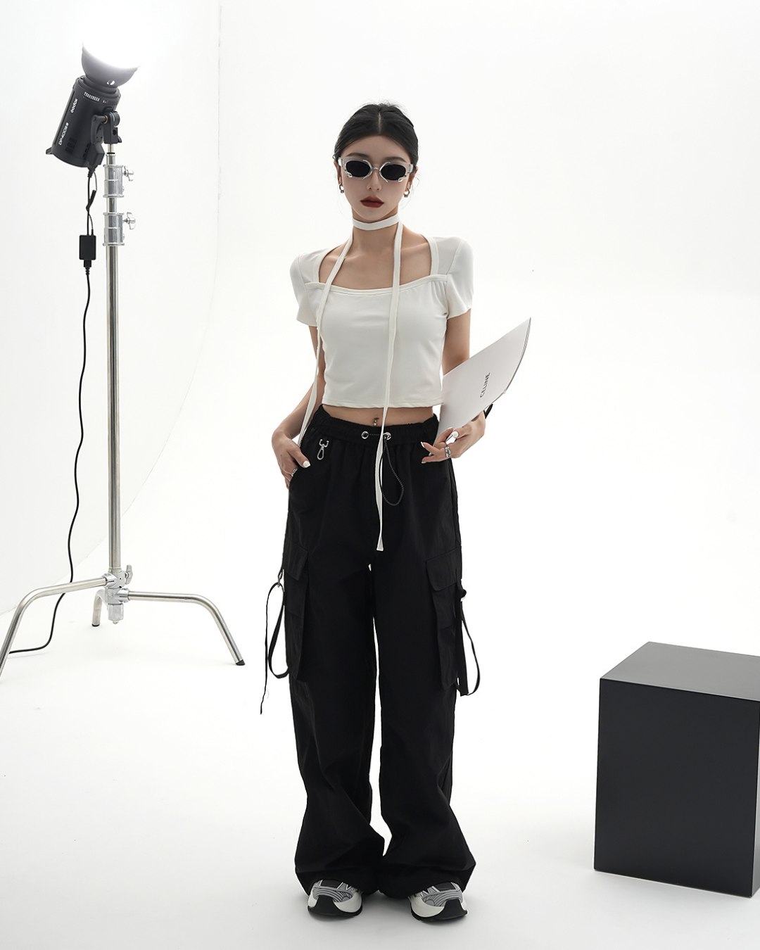 Square Neck Cropped T-Shirt