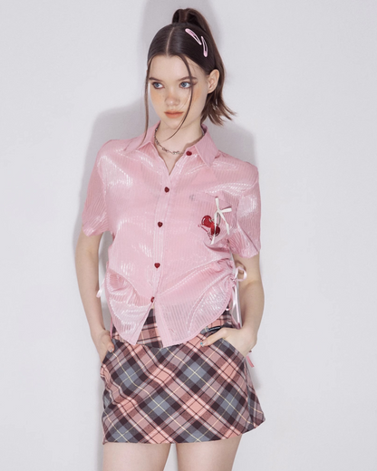 Cherry Girly Short Sleeve Shirt