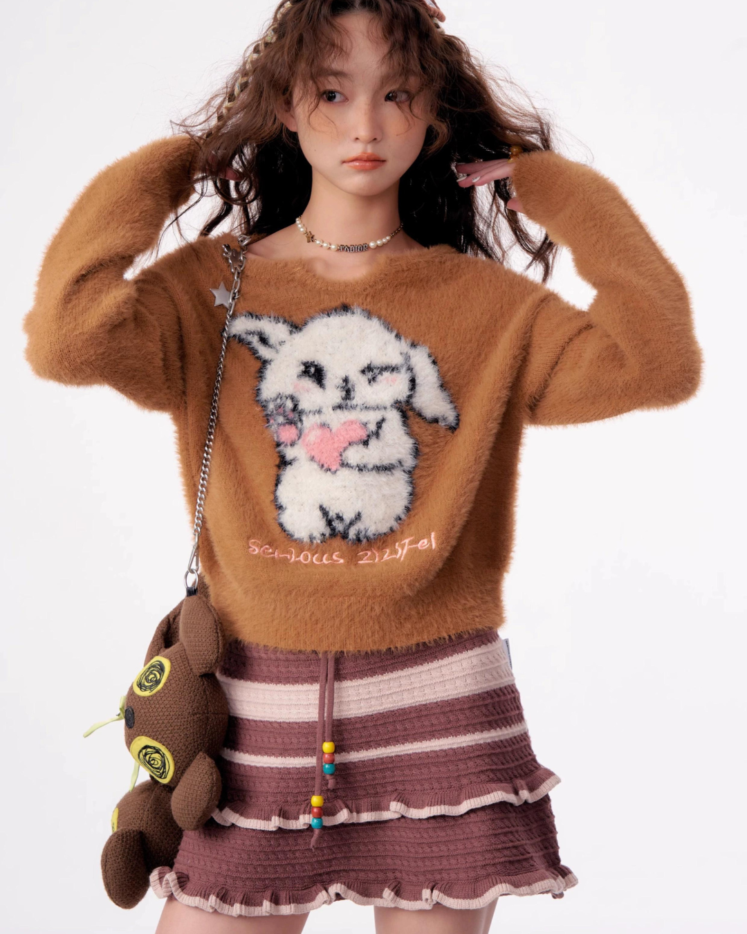 Rabbit Fluffy Pullover Knit