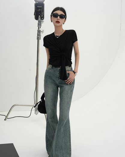 Wide Leg Flared Pants