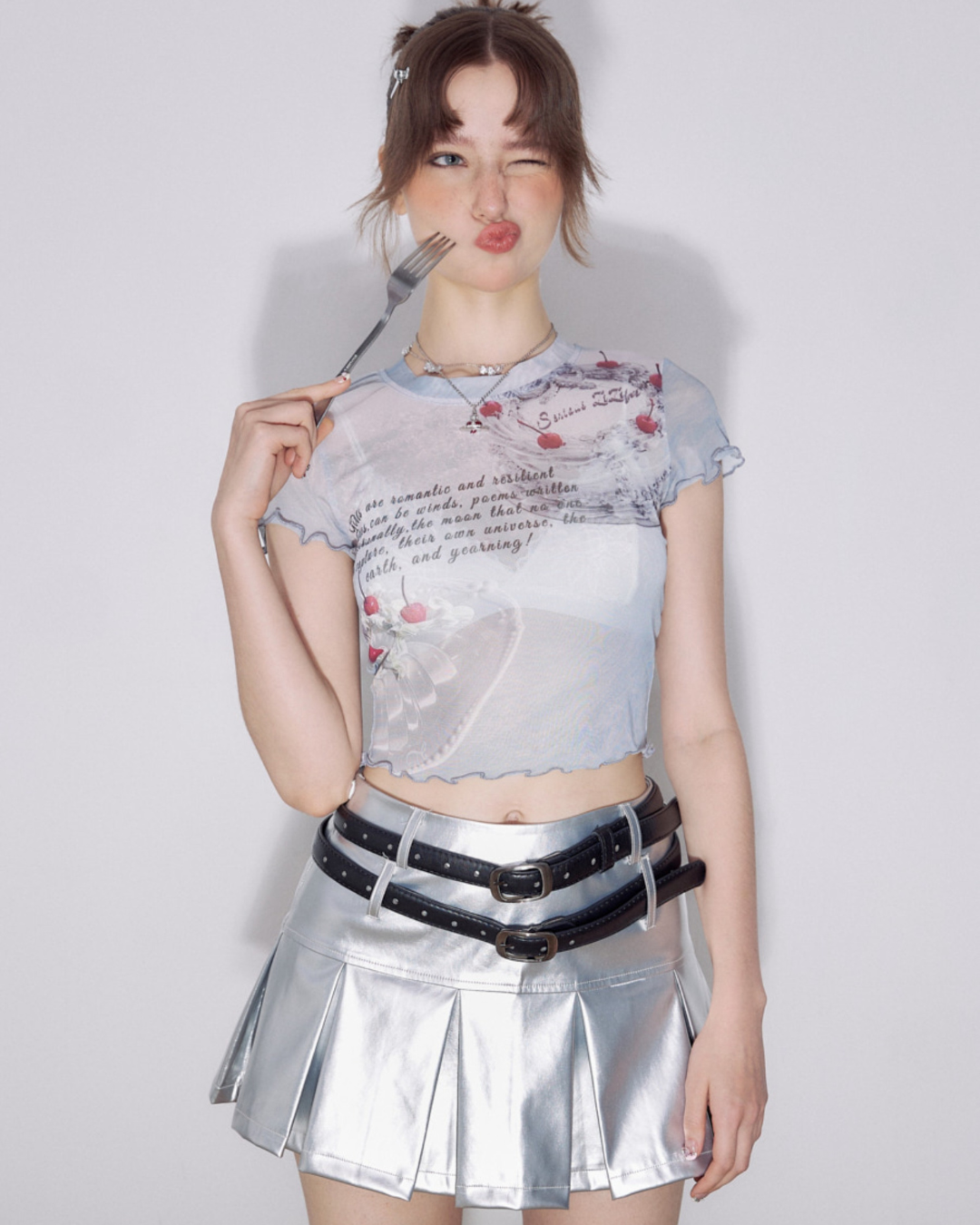 Sweets See-Through Cropped Tops