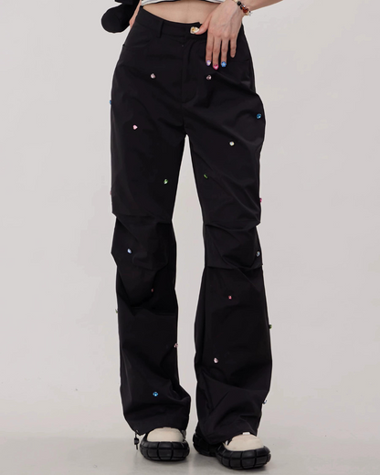 Retro Diamond Wide Pants