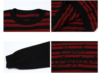 Bicolor Stripe Knit