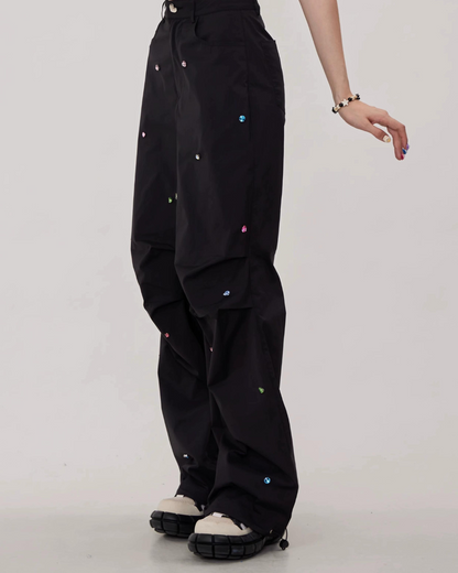 Retro Diamond Wide Pants