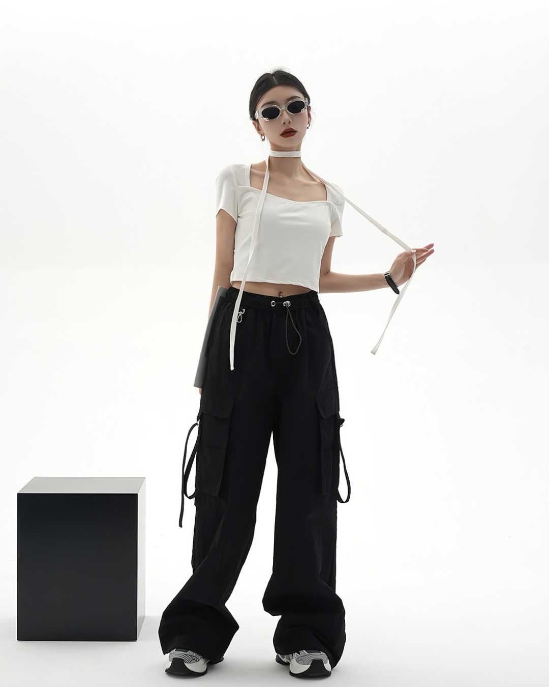 Square Neck Cropped T-Shirt