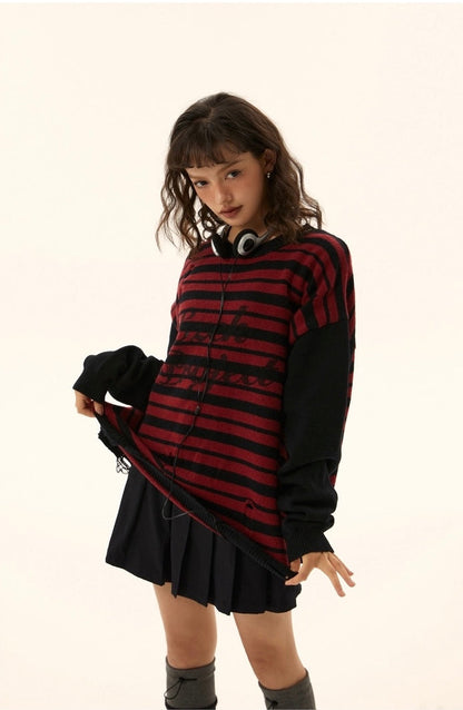 Bicolor Stripe Knit