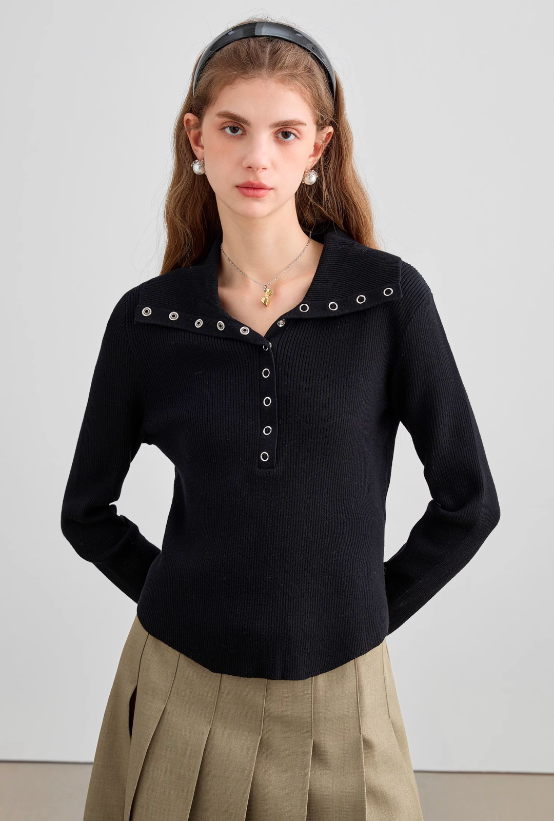 Slim Fit Polo Neck Sweater