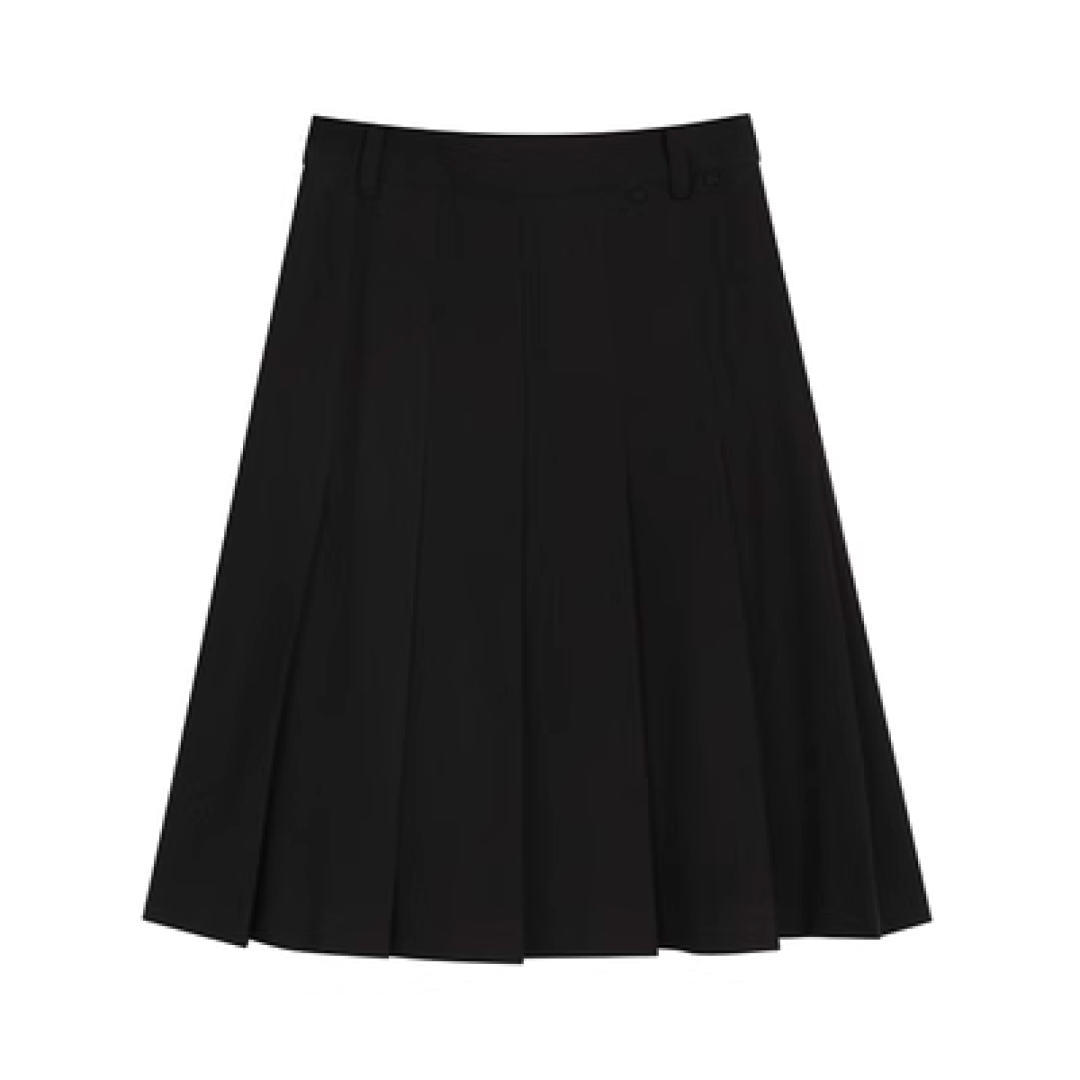 Medium length pleated skirt