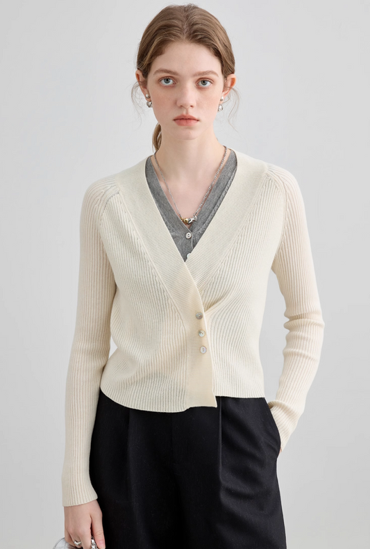 Layered Knit Cardigan