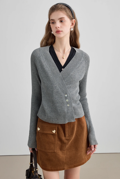 Layered Knit Cardigan