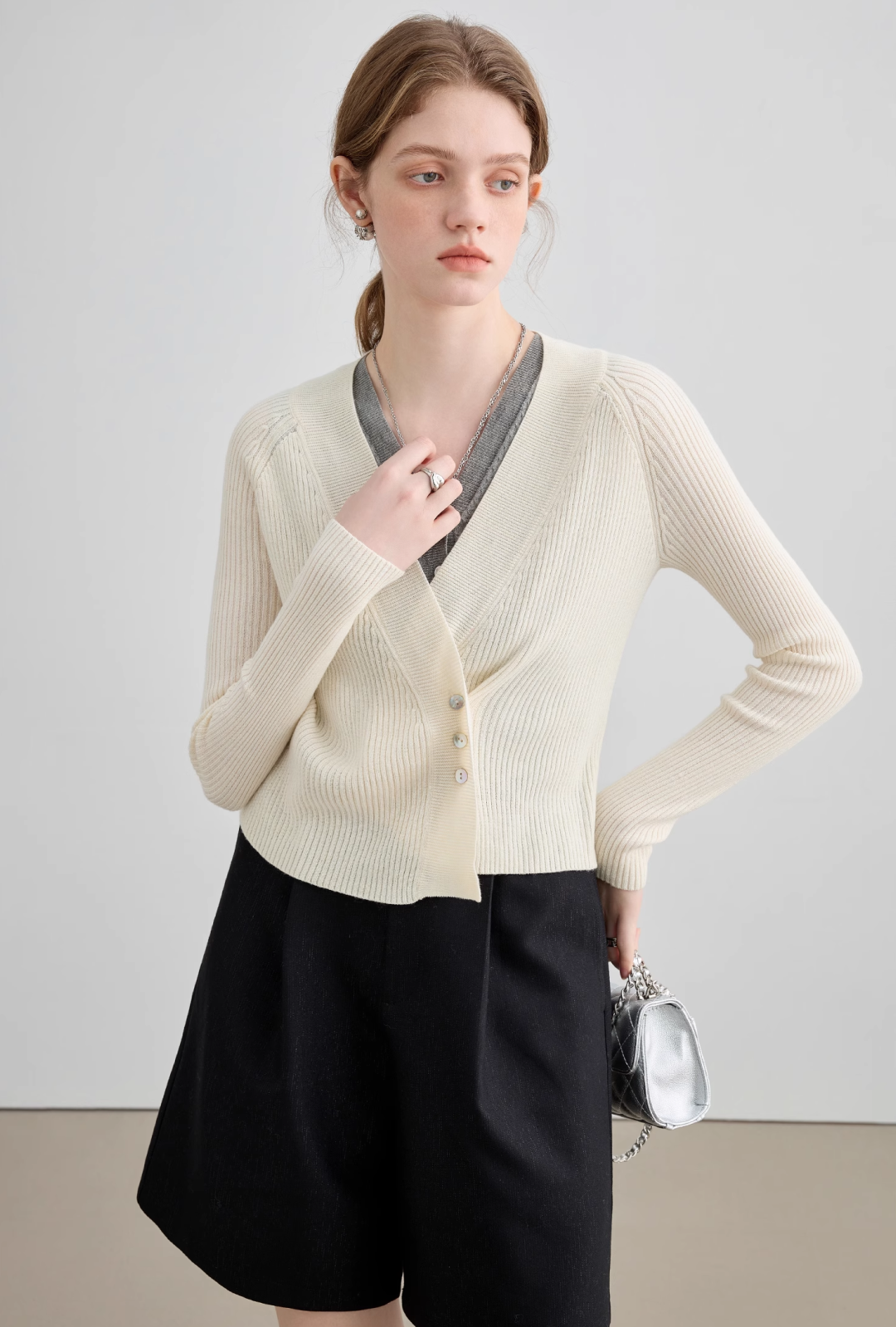 Layered Knit Cardigan