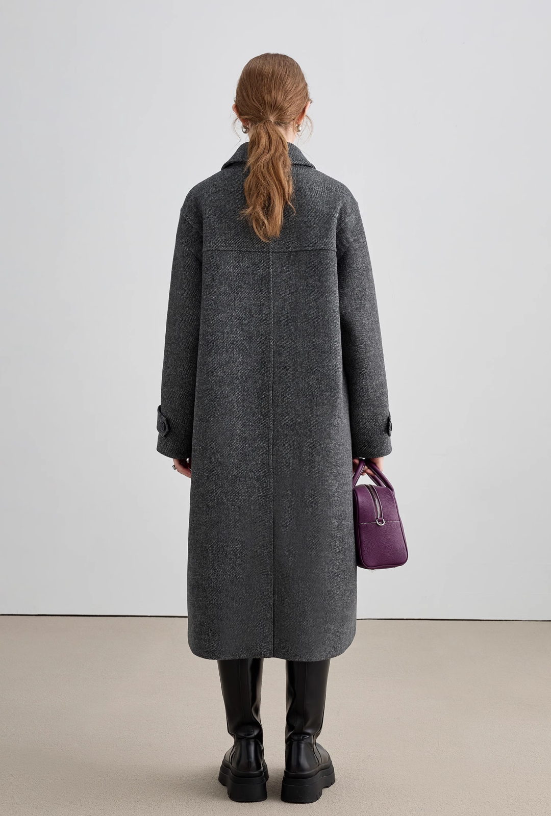 Horn Button College Wool Coat