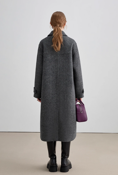 Horn Button College Wool Coat