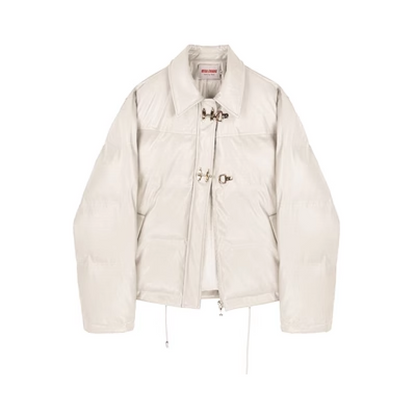 Short White Duck Down Jacket