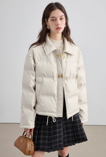 Short White Duck Down Jacket