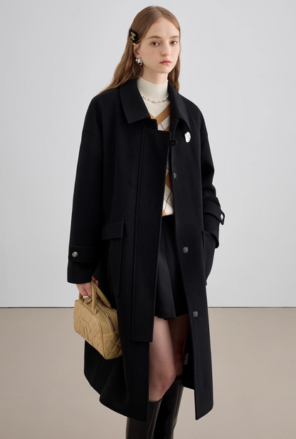 French black long coat